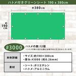 ハトメ付きグリーンシート 190×380cm アストロ