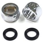 IVL-RN20P フレキ用袋ナットPセット(袋ナット2個/EPDMパッキン2枚)20Φ黄銅 I-VALUE