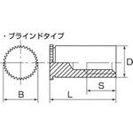 セルフクリンチングスペーサー(ブラインドタイプ) TBDF 小箱(鉄) ボーセイ