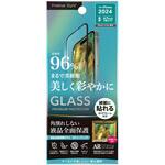 iPhone 16 Plus/15 Plus用 液晶全面保護ガラス 角割れ防止PETフレーム [動画特化/高透明] PGA