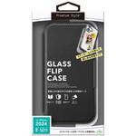 iPhone 16 Plus用 ガラスフリップケース [ブラック] PGA