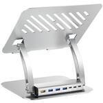 <ARCHISS>LIFT UP HUB-STAND BY ME ノート・タブレットPC用 Hub付スタンド シルバー アーキサイト