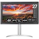 27インチ ワイド液晶ディスプレイ(3840x2160/IPS/アンチグレア/HDMIx2/DP/TypeC(PD90W)/スピーカー/高さ調整/ピボット/3年保証) LG