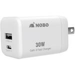 <MOBO>折りたたみ式プラグ搭載 コンパクトAC充電器 30W(2ポート：USB-C+USB-A/USB PD対応) アーキサイト