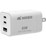 <MOBO>折りたたみ式プラグ搭載 コンパクトAC充電器 65W(3ポート：USB-Cx2+USB-A/USB PD対応) アーキサイト