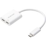 USB-C 変換アダプタ 【 100W PD急速充電 4K映像出力 】 USB Type-C to Type-C×2 高速データ転送 エレコム
