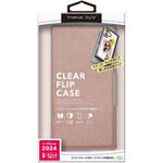 PG-24ACF06PK iPhone 16用 クリアフリップケース [スエード調/ピンク] PGA