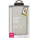 PG-24ACF07GY iPhone 16用 クリアフリップケース [スエード調/グレー] PGA
