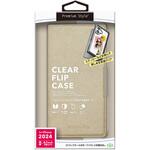 PG-24ACF08BE iPhone 16用 クリアフリップケース [スエード調/ベージュ] PGA