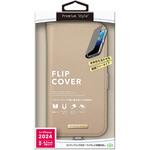 PG-24AFP04BE iPhone 16用 フリップカバー [サフィアーノ調/ベージュ] PGA