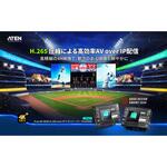 True 4K HDMI H.265 over IP トランシーバー(PoE対応 ATEN