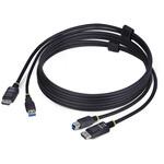 KVMケーブル/1.8m/DisplayPort 1.2 & USB 3.0 Type-A - Type-B 5Gbps/4K60Hz/PC パソコン自動切替器用 多機種対応ケーブル StarTech.com