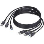 KVMケーブル/1.8m/デュアルDisplayPort 1.2 + USB 5Gbps Type-A & Type-B/4K60Hz/2画面対応 PC パソコン切替器用 多機種対応ケーブル StarTech.com
