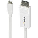 USB-C - DisplayPort 1.2変換ケーブル/2m/4K60Hz/双方向/ホワイト/モニターケーブル/ディスプレイ コンバーター CDP2DP2MBW StarTech.com
