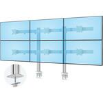 6-MONITOR-ARM-A モニターアーム/Cクランプ グロメット固定式/6画面