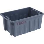 TRスタッカブルトートボックス(フタ無)40L  グレー TRUST