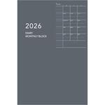 E8146 2026 アポイントダイアリーノートタイプ A6 マンスリー グレー ダイゴー