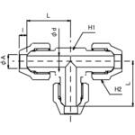 黄銅製 フレア継手 チーズユニオン 群協製作所