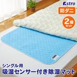 除湿で防ダニ!吸湿マット シングル用 2枚組 アストロ
