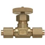 真鍮製  銅管用スリーブ付フレアタイプ継手 ミニチュアバルブ(ストレートタイプ)  SVAS 三興マテリアルサプライ