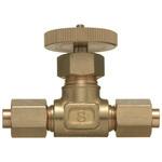 真鍮製  銅管用スリーブ付フレアタイプ継手 ミニチュアバルブ(ストレートタイプ)  SVBS 三興マテリアルサプライ