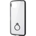 PM-S251TSLFCRBK AQUOS wish5 (SH-52F) ケース ハイブリッド 衝撃吸収 軽量 薄型 カメラレンズ保護設計 リング付 エレコム