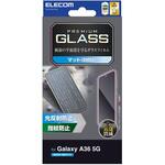 Galaxy A36 5G (SC-54F) ガラスフィルム 画面内指紋認証対応 アンチグレア 表面硬度9H 指紋防止 気泡防止 エレコム