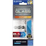 PM-S251FLGZBL AQUOS wish5 (SH-52F) ガラスフィルム 高透明 ブルーライトカット 衝撃吸収 表面硬度10H SHOCKPROOF エレコム