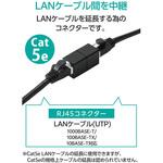 LANケーブル 延長コネクタ Cat5e RJ45 中継コネクタ ギガビット対応 コンパクト エレコム
