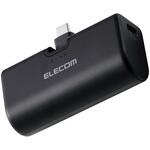 モバイルバッテリー 5000mAh 小型 軽量 USB-C端子一体型 ケーブルレス 折りたたみコネクター 機内持込可 エレコム