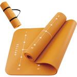 ヨガマット トレーニングマット 厚さ10mm 防音対策 滑りにくい ガイドライン付き 183×61×1cm オレンジ エレコムヘルスケア