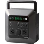 ポータブル電源 712Wh AC×2 (定格700W/瞬間最大1300W) Type C×2 USB A×2 DC×1 PD対応 LEDライト付 エレコム