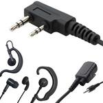 選べる トランシーバー用 イヤホンマイク ケンウッド KENWOOD (UBZ-LS20、UTB-10等に対応) 特定小電力トランシーバー 2ピンL字 分離型 イヤホン マイク トランシーバー 無線機 インカム 用 ウェッジ