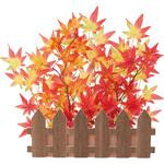 8186-452 秋のディスプレイ・装飾用品 鮮やか紅葉垣根アレンジ(造花) ストア・エキスプレス