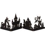 8185-5514 秋のディスプレイ・装飾用品 ハロウィンウッドスタンドブラック ストア・エキスプレス