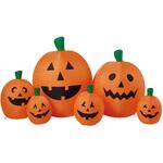 8800-8184 秋のディスプレイ・装飾用品 ハロウィン エアブロードール パンプキンファミリー 幅230cm ストア・エキスプレス