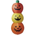 秋のディスプレイ・装飾用品 ハロウィン エアブロードール 3連カラフルパンプキン 高さ240cm ストア・エキスプレス