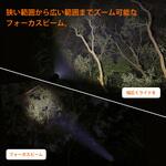 高輝度フォーカスハンディLEDライト 充電式 Nicron(ニクロン)