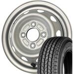 【軽トラ・バン】 スタッドレスタイヤ BRIDGESTONE(ブリヂストン) W300 145/80R12 80/78N LT + スチールホイール4本set BRIDGESTONE(ブリヂストン)