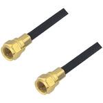4K8K対応4C用金メッキF/F型アンテナケーブル1m(両端F型コネクター) マックステル