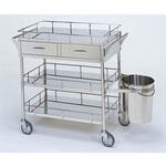 繃帯交換車 枠付き 柏ステンレス工業