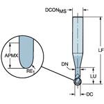 CoroMill(R) Plura マイクロ加工用超硬ボールエンドミル サンドビック