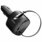 75W 3ポート車載充電器 巻き取り式ケーブル付 BELKIN(ベルキン)