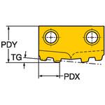 T-Max(R) ねじ切り用ツインロックチップ サンドビック