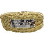 PS8100WR PSロープ わら縄色 8mm×100m ユタカメイク