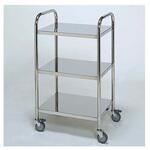 ステンレスワゴンアーチ型回診車 枠無 柏ステンレス工業