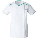 7066SC-1 レディスジップスクラブ(R) ホワイト×エムグリーン 7066SC-1シリーズ フォーク