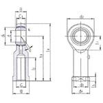 - ロッドエンド 給油 めねじ 右ねじタイプ モノタロウ 60868405