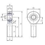 - ロッドエンド 無給油 おねじ 左ねじタイプ モノタロウ 60868615