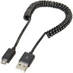 コイル型USBケーブル 約220mm～約550mm USB2.0 タイムリー